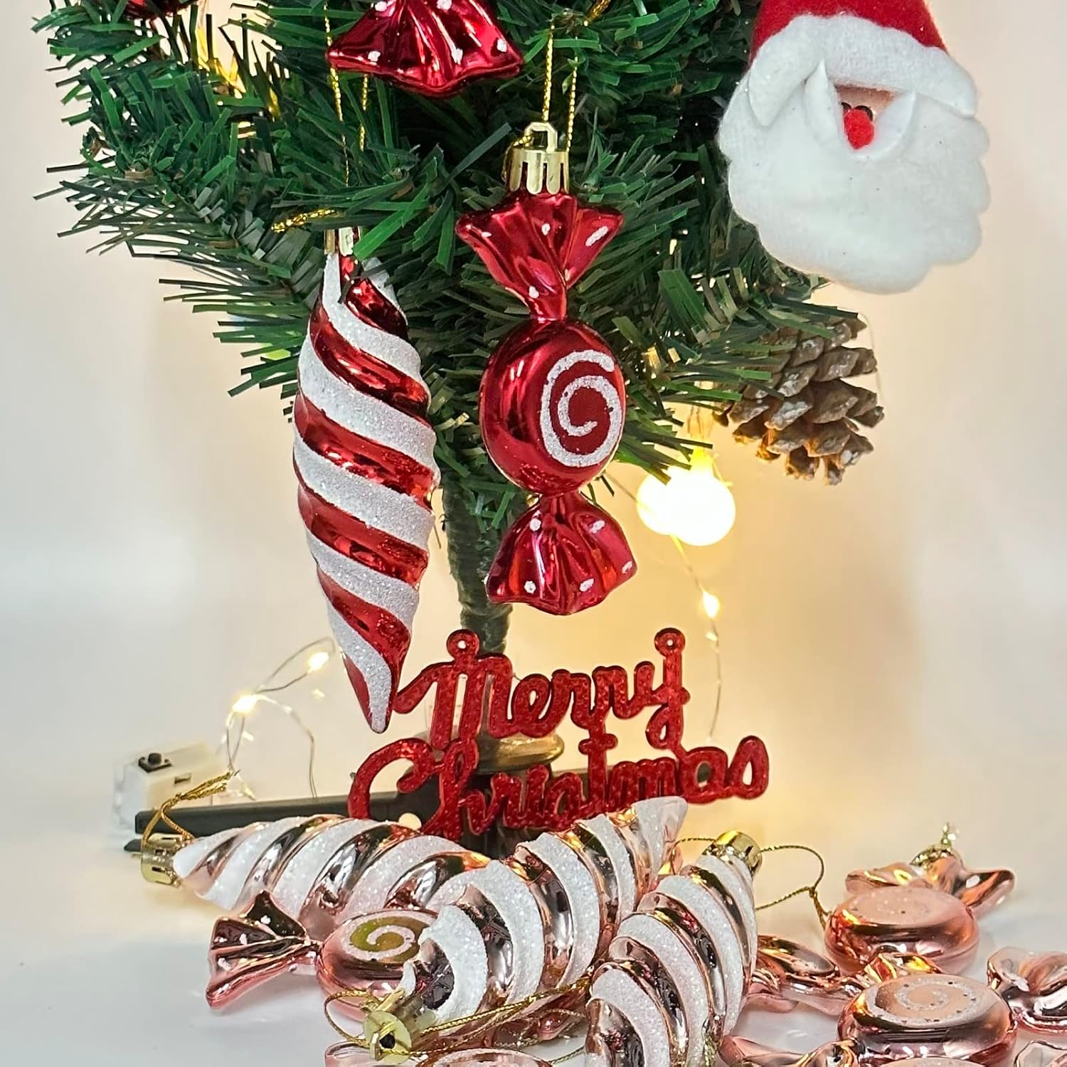 LUOZZY 12 Pcs Christmas Candy Decorations Pendant Lovely Christmas Tree Hanging Pendant Ornament Decorations Party Supplies (Style 4)