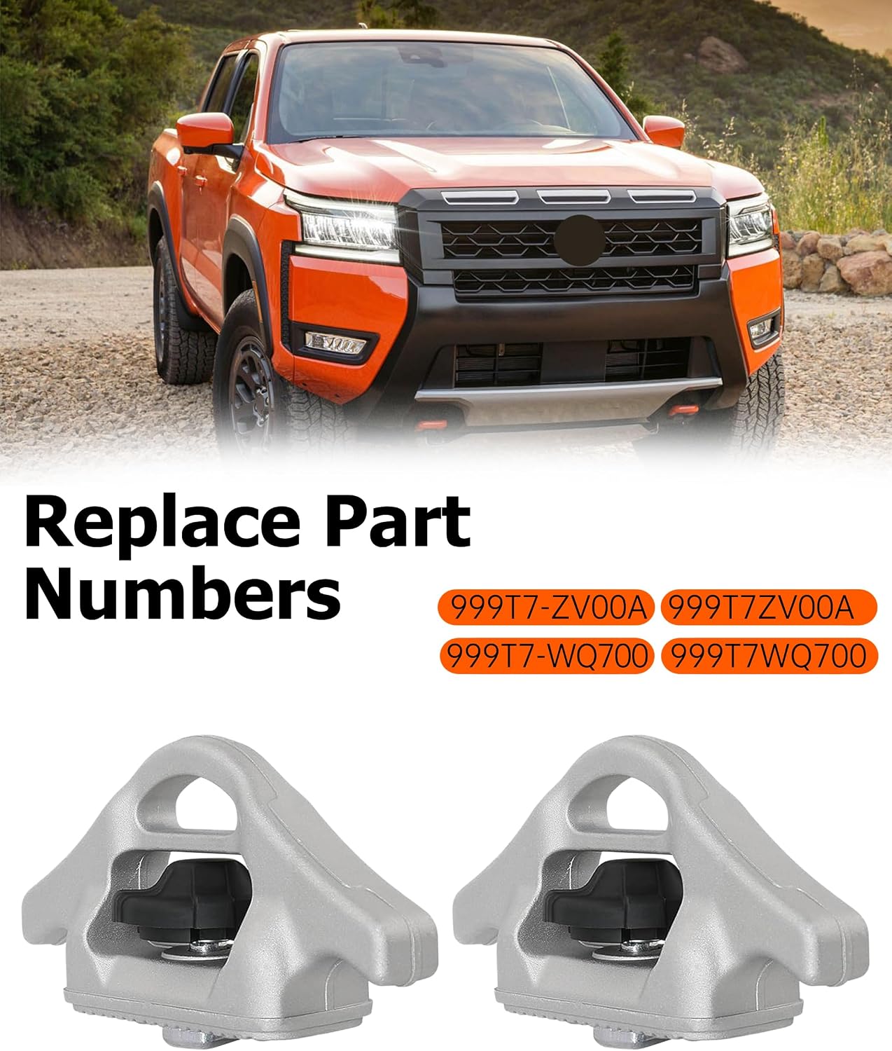 4PCS 999T7-ZV00A Utili-Track Bed Tie Down Cleat for Nissan Frontier 2005-2025 Titan 2004-2015,Bed Cleat Tie Down Anchor for Truck Bed Rail System