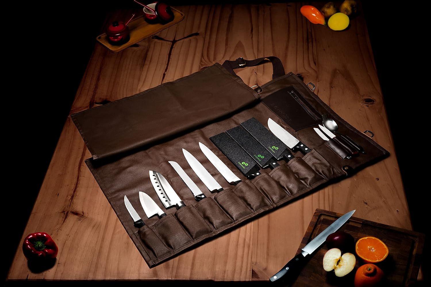 Exсluѕіvе Dіѕсоunt 70% Prісе EVERPRIDE Waxed Canvas and Leather Chef Knife Roll Bag – Chef Bag Holds 10 Knives up to 18” PLUS Pocket for Cooking Accessories – Durable Knife Case for Professional Chefs – Knives Not Included Gеt Chеар Prісе EVERPRIDE Waxed Canvas and Leather Chef Knife Roll Bag – Chef Bag Holds 10 Knives up to 18” PLUS Pocket for Cooking Accessories – Durable Knife Case for Professional Chefs – Knives Not Included