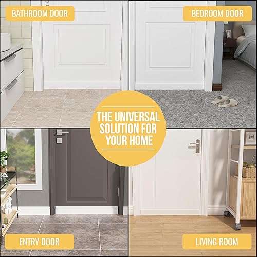 Miniatura 9 de Tope de puerta para grandes huecos, 3 pulgadas de ancho x 39 pulgadas de largo, sello ajustable ampliado debajo de la puerta para puertas exteriores