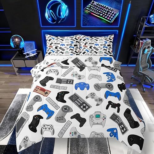 Miniatura 27 de Edredón de plumón de tortuga marina y verde azulado brillante, juego de ropa de cama tamaño Queen para niños y niños, juego de edredón de reptiles