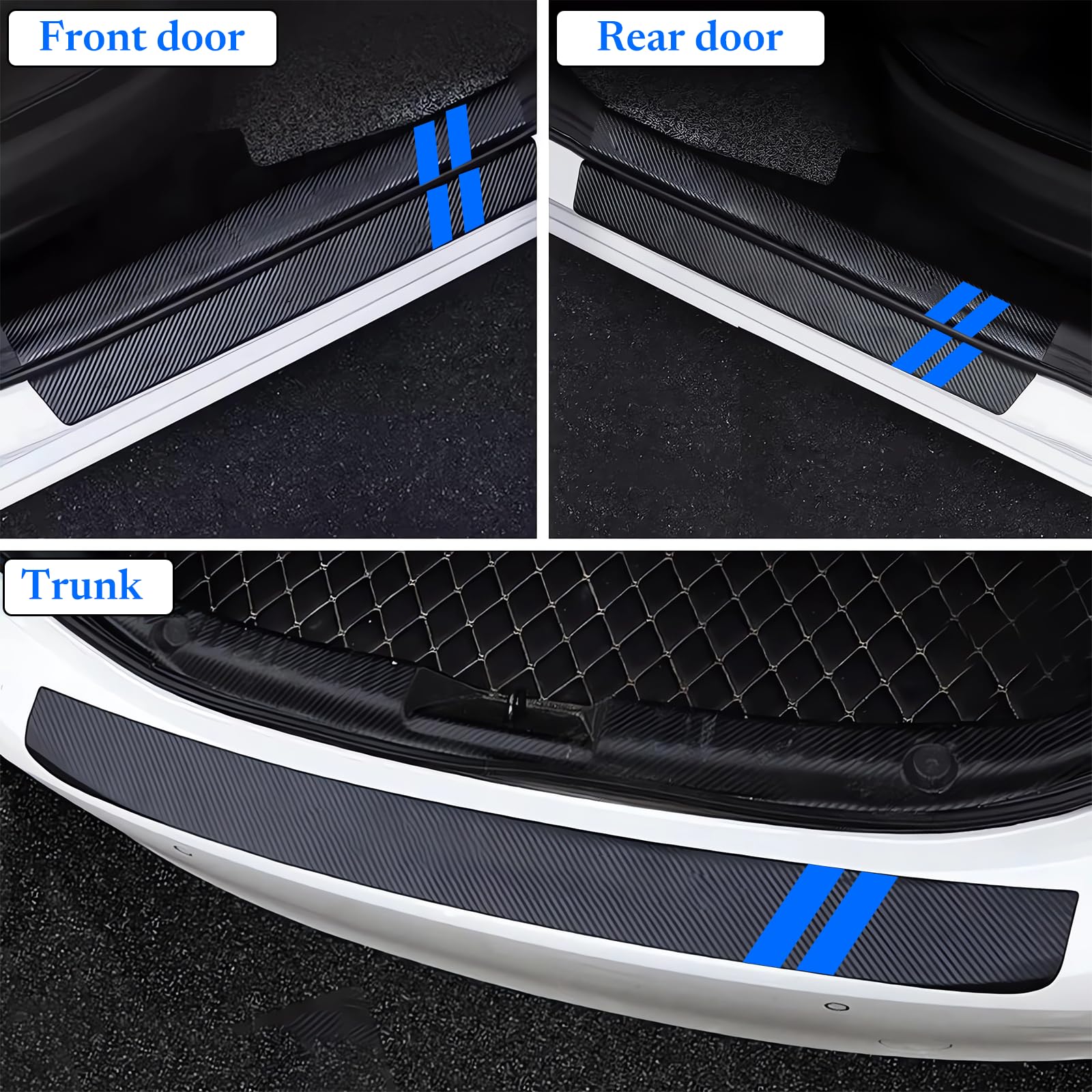 Protection De Seuil De Porte En Fibre De Carbone, Compatible Avec La Plupart Des Modèles De Voitures, Noire, 3 Cm X 5 M X 0,5 Mm | Leroy Merlin