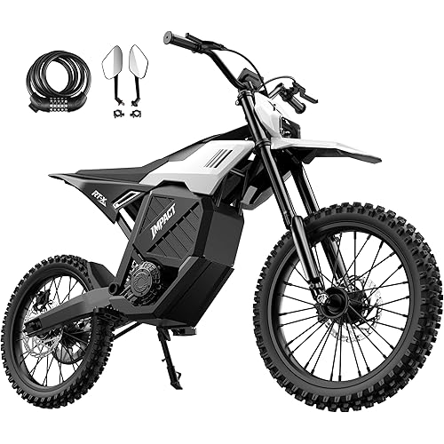 ESKUTE RT-X 19" 17" Electric Dirt Bike for Adults, 6500W Peak 53+MPH Mid-Drive Motor, Electric Motorcycle with 72V 30Ah 70-Mile Range Battery, Hydraulic Nitrogen Dual Shock Absorbers, WT with HM