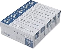 Vista 2 de Business Source Grapas estándar de punta de cincel, paquete de 5 (65651)