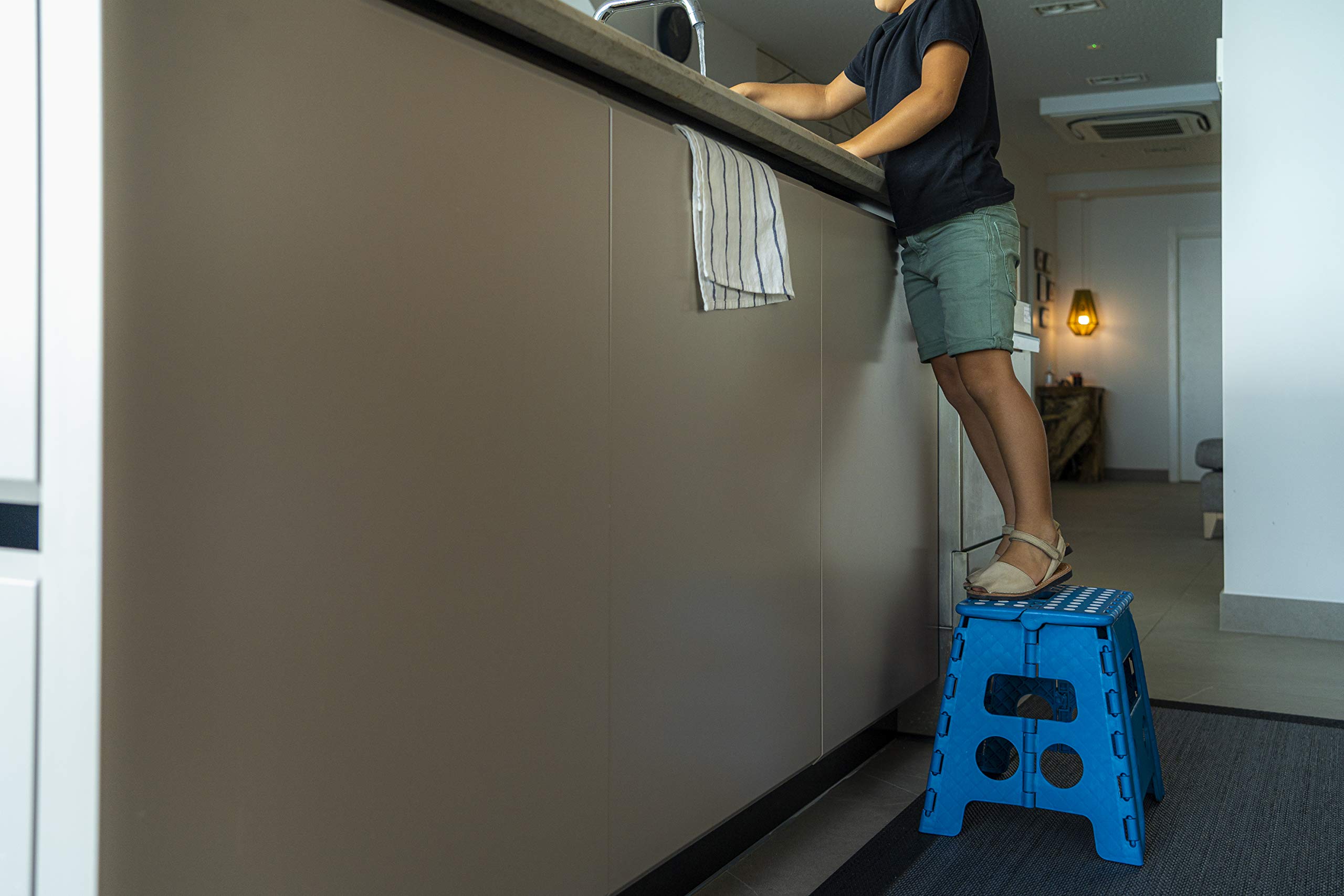 Arregui TB32-A Sgabello Pieghevole Multiuso, 32 Cm Di Altezza, Blu | Leroy Merlin