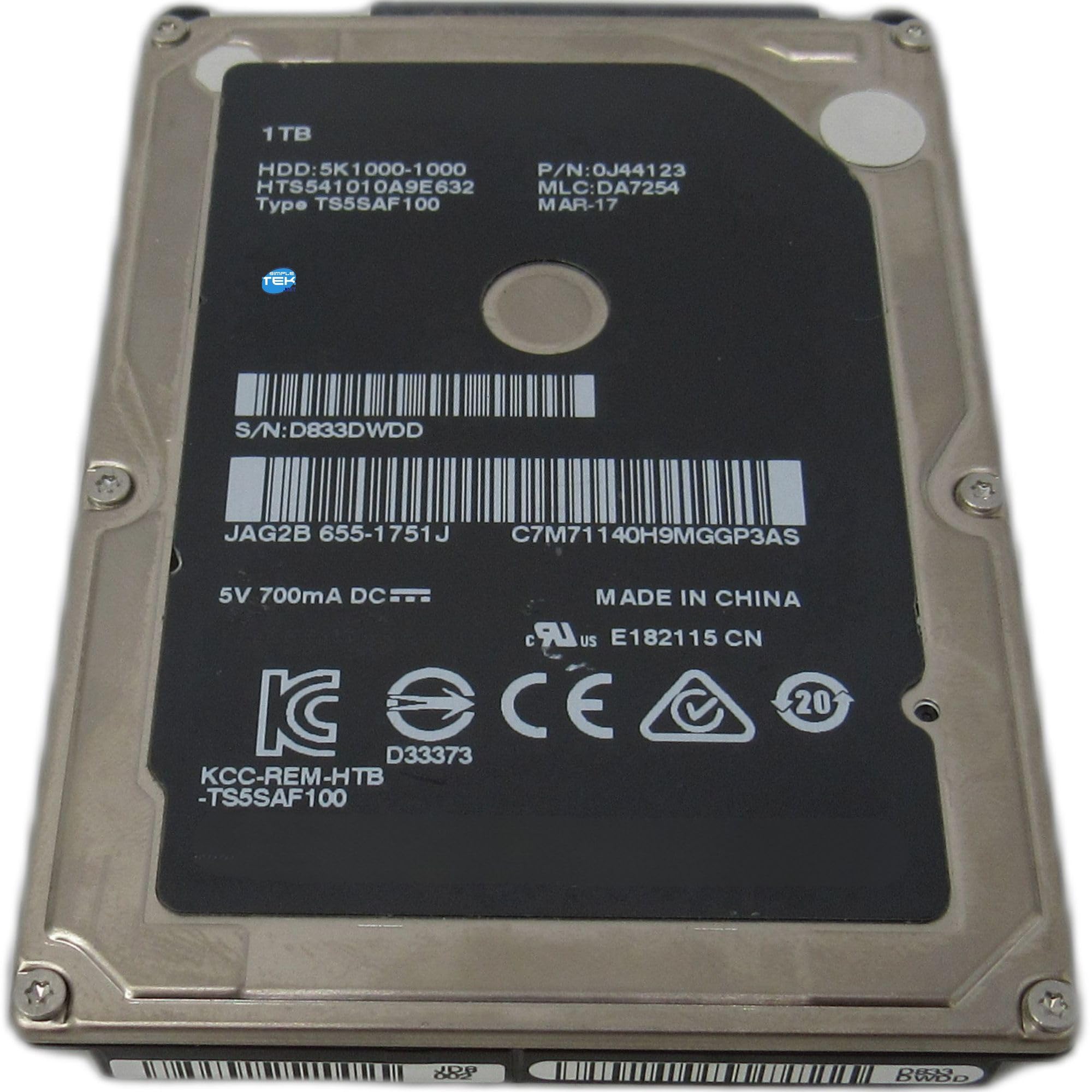 Disque Dur HGST 2.5" SATA 1 To Reconditionné Garantie 1 Mois