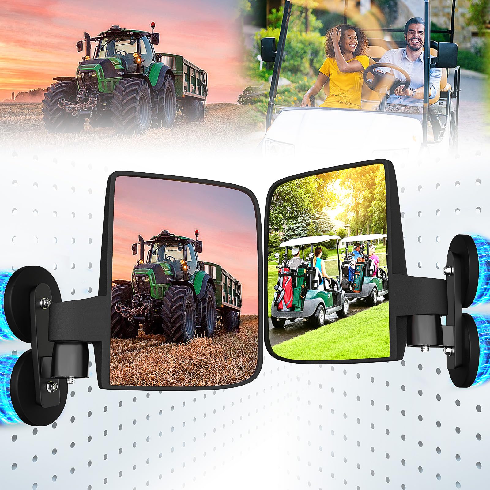 OFIG Universal Magnetic Tractor Mirrors, Side Mirrors For Tractors