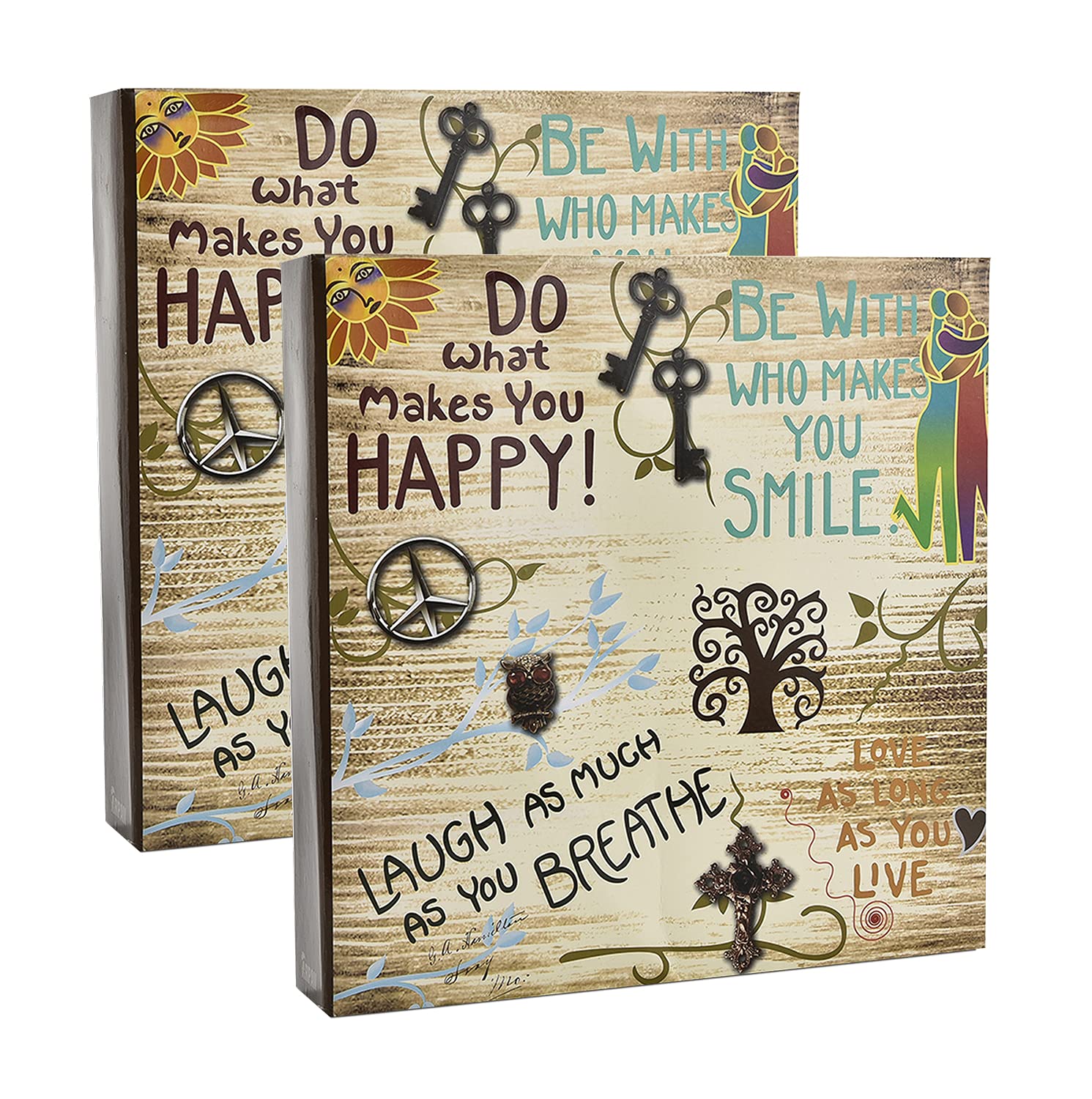 Arpan 2 x Slip In Case 3-Ring Binder Photo Album Holds 500 Photos 6'' x 4''/ 10x15 cm (Life Inspirational Slogans)