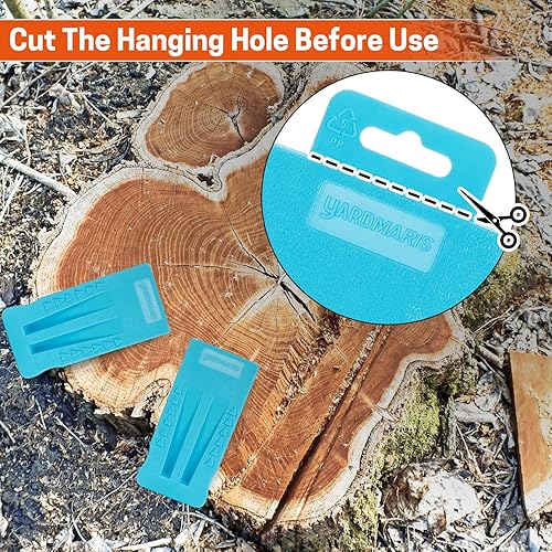 Miniatura 4 de Cuñas de tala de árboles, paquete de 2 cuñas para árboles con púas, equipo para cortar árboles de forma segura, caída, pandeo (2 x 5.5)