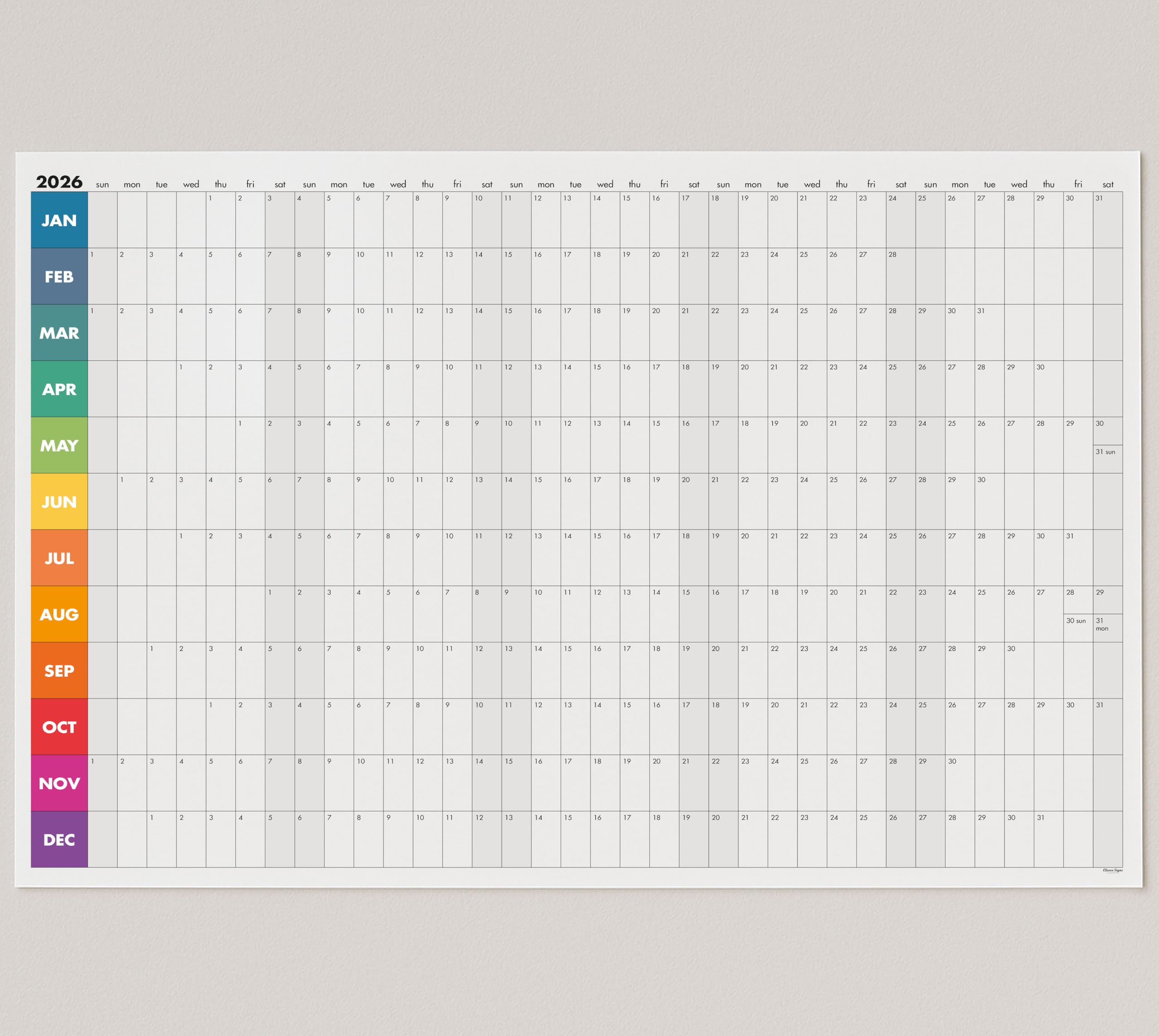Dry Erase Wall Calendar 2026, 27×39 in — Double-Sided Yearly Planner (Dated & Undated), Reusable Write & Wipe, Large Wall Planner for Home, Office,