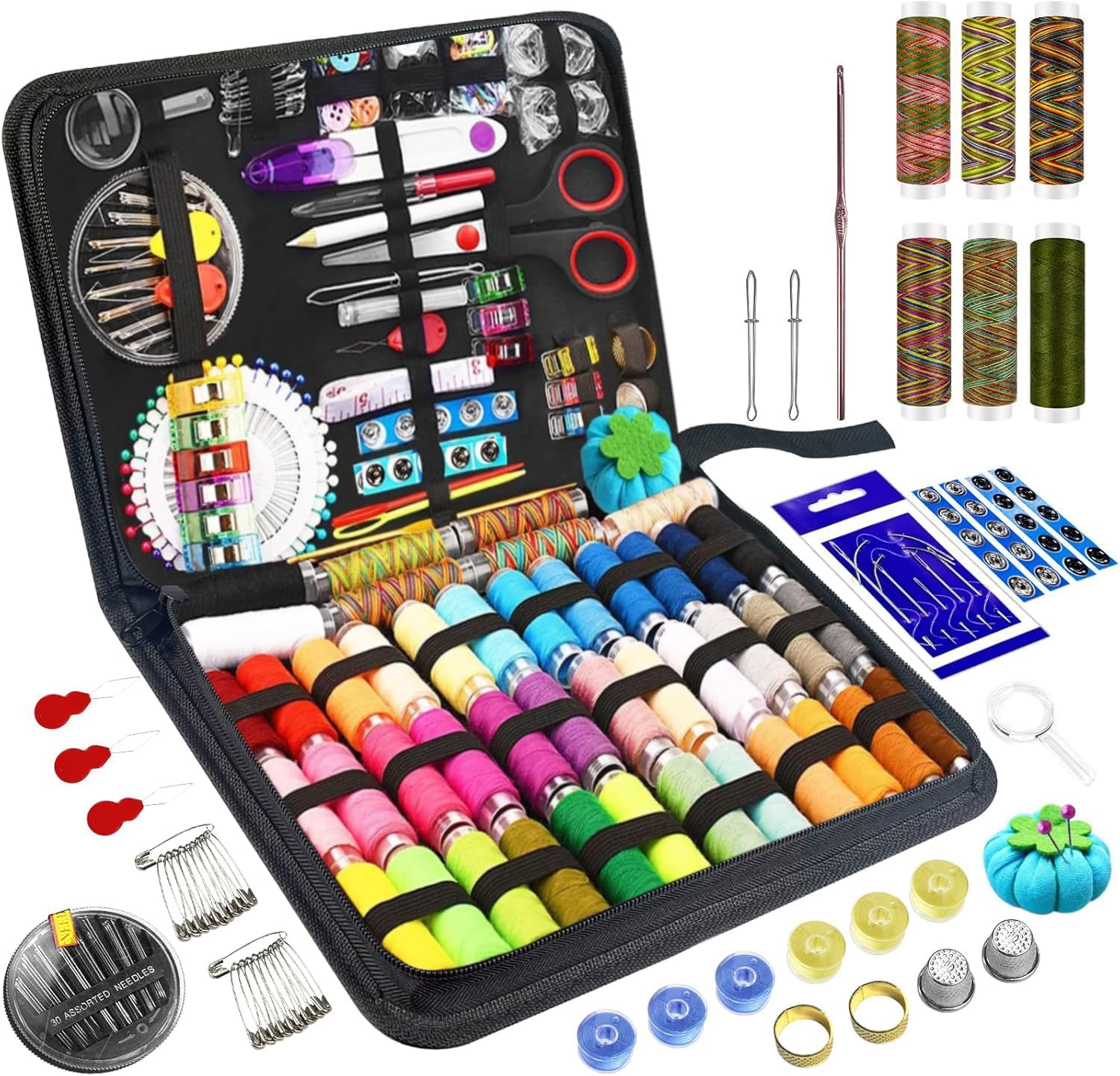 Other 98Pcs Sewing Kit Bundle Mini Travel Accessories Tools for Beginners, Emergency Needs