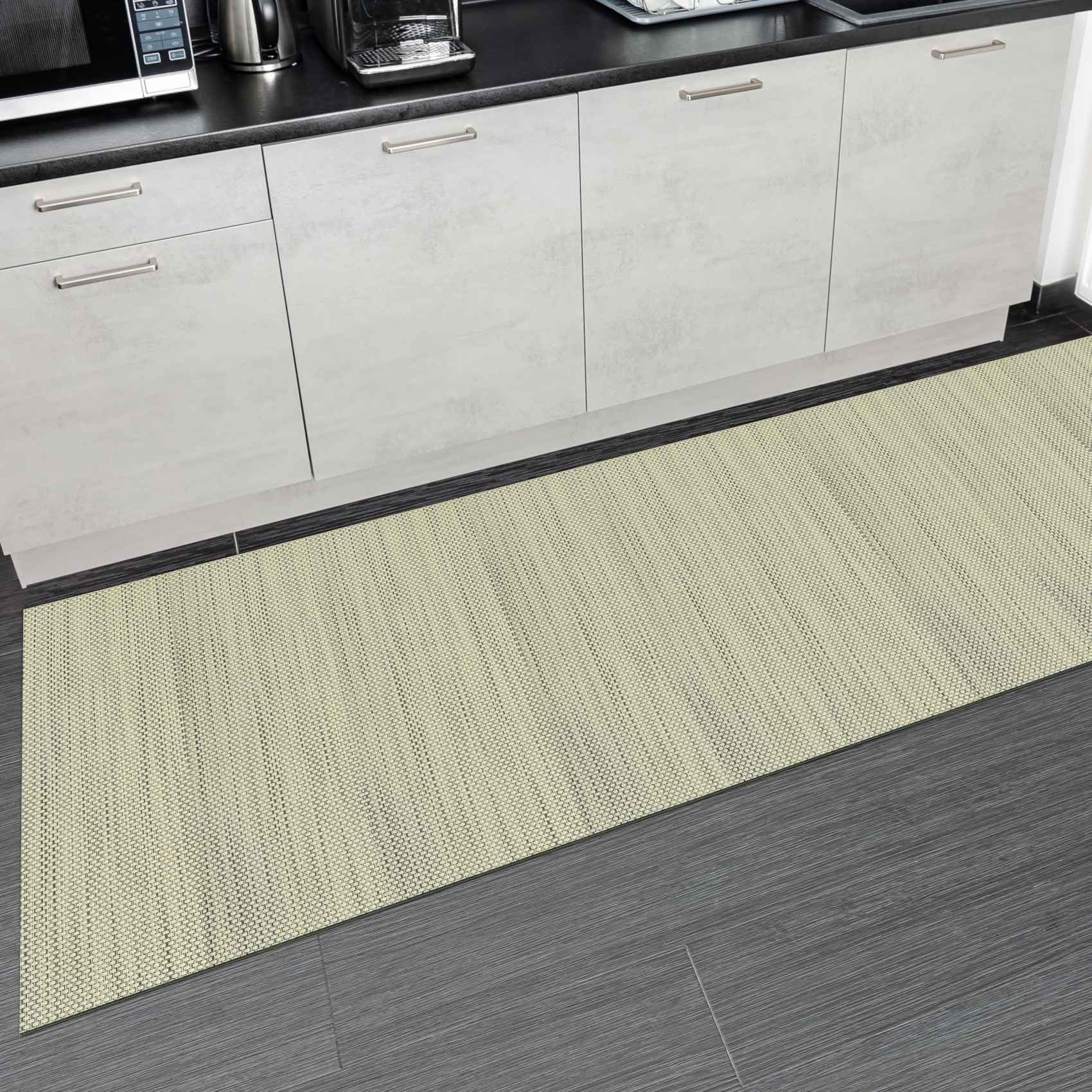 ANRO tapis de couloir intérieur/extérieur tapis de balcon imperméable, pour balcon et terrasse également, tapis de sol de couloir résistant aux intempéries Dune lavable 200 x 50 cm