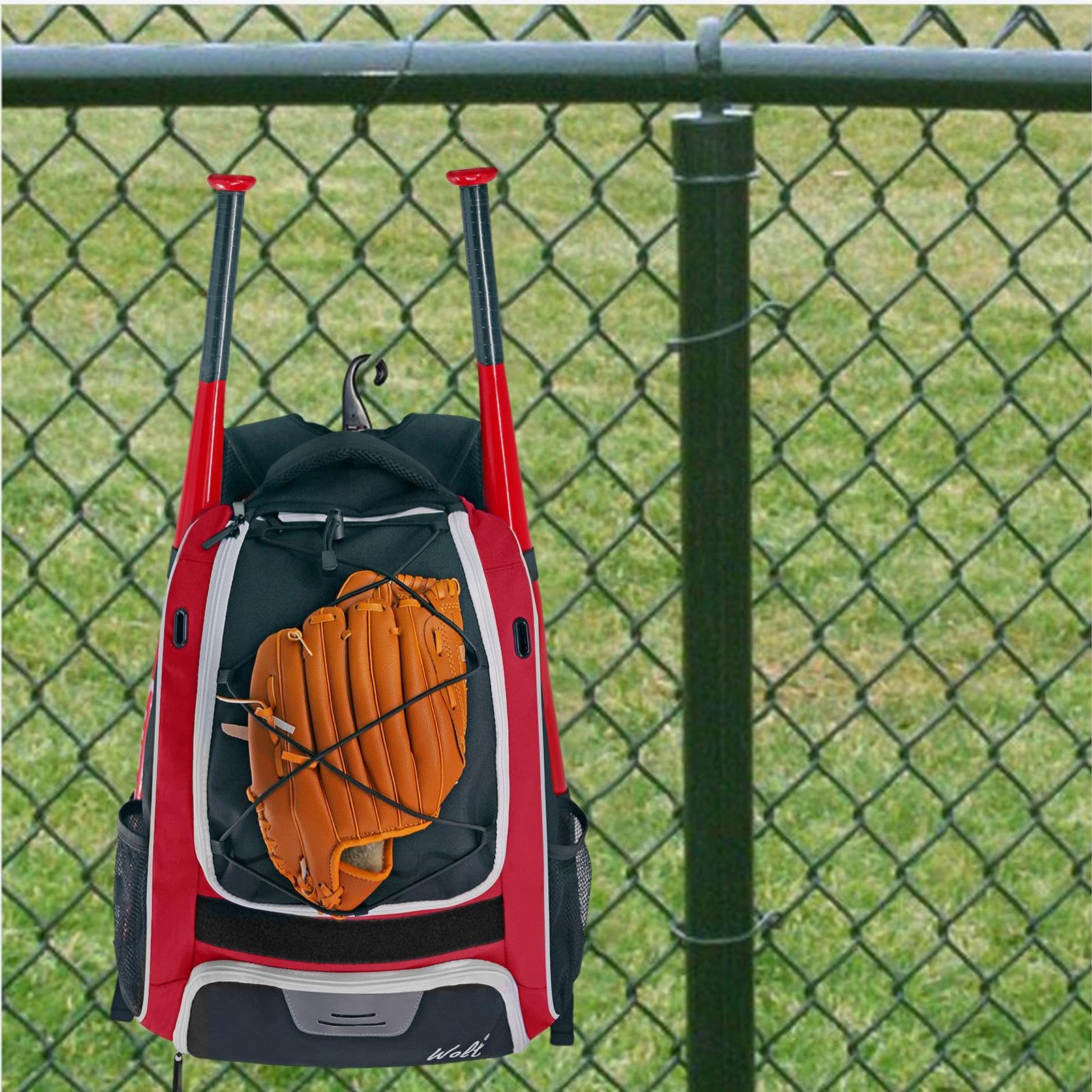 Bolsa de béisbol para adultos, mochila de equipo de sóftbol, bolsa de equipo de béisbol para adultos, mochila de béisbol juvenil resistente al desgarro para T-Ball, equipo de sóftbol y accesorios