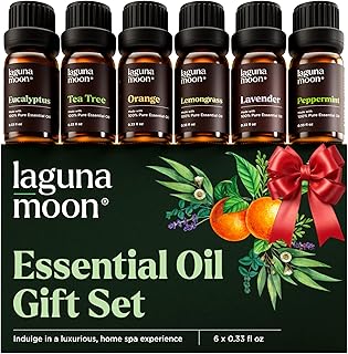 Lagunamoon Essential Oils Christmas Set - 6 Oils for Diffusers, Home Car...