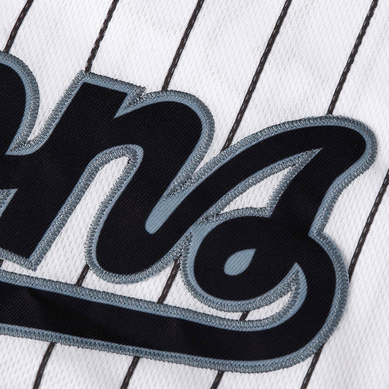 Barons #45 - Camiseta de béisbol de manga corta para hombre, diseño hip hop, color blanco y negro, cosido S-5XL, regalo de béisbol