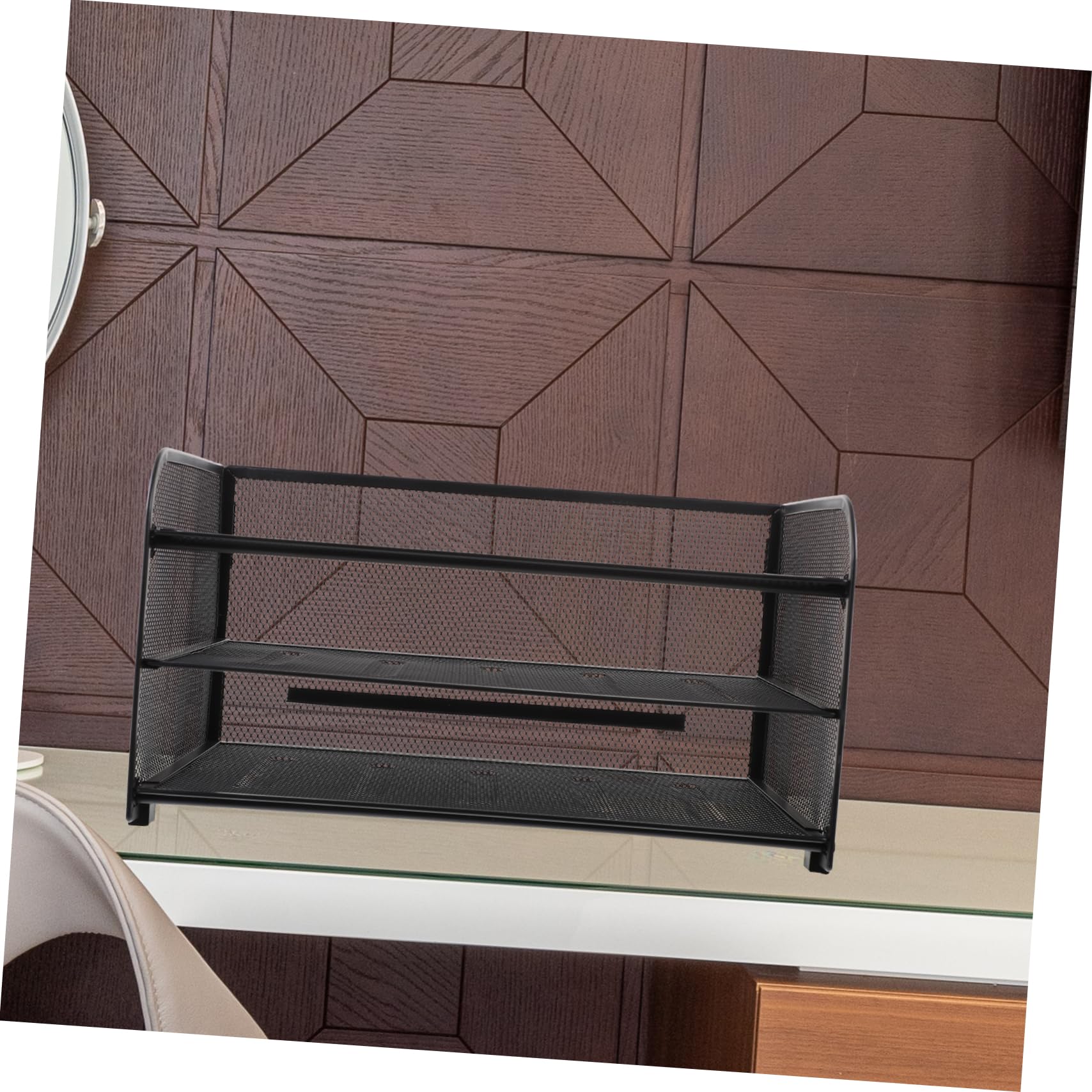 Gatuida Porta Documenti da Scrivania a 3 Livelli in Metallo Nero | Organizer Documenti Rimovibile, Capienza Ampia per Fogli e Lettere, Design Moderno Salvaspazio