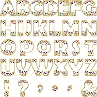 Vista 15 de Juego de 150 letras grandes de 6 pulgadas para tablón de anuncios, letras recortadas del alfabeto de aula negras para exhibición en tablón