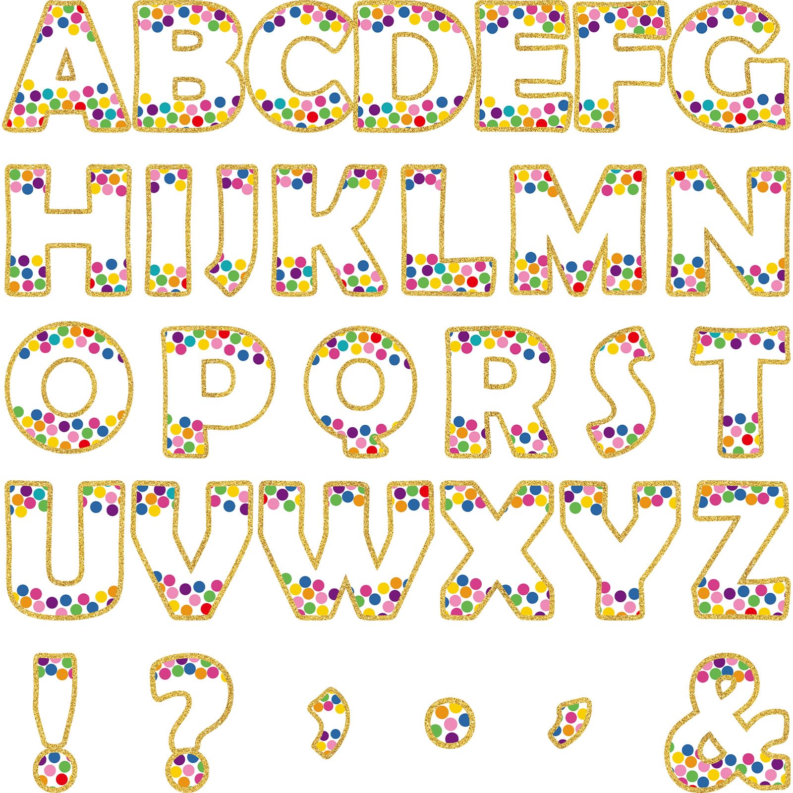 Lettres de police de 17,8 cm pour tableau d'affichage de salle de classe et école