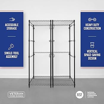 Amazon.com: SafeRacks 2 Pack 5-Tier Steel Tote Rack