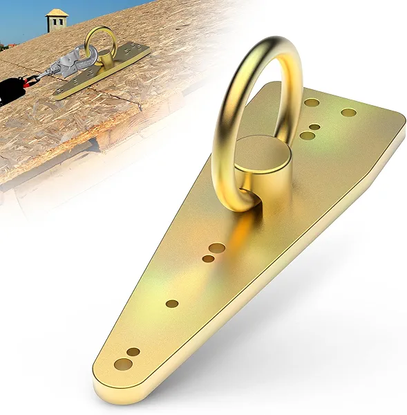 NOORSUMD Bull Ring Reusable Roof Safety Anchor | Heavy-Duty Fall Protection Anchor | Zinc Plated Steel Roofing Anchor | Permanent Roof Anchor for Wooden Structures
