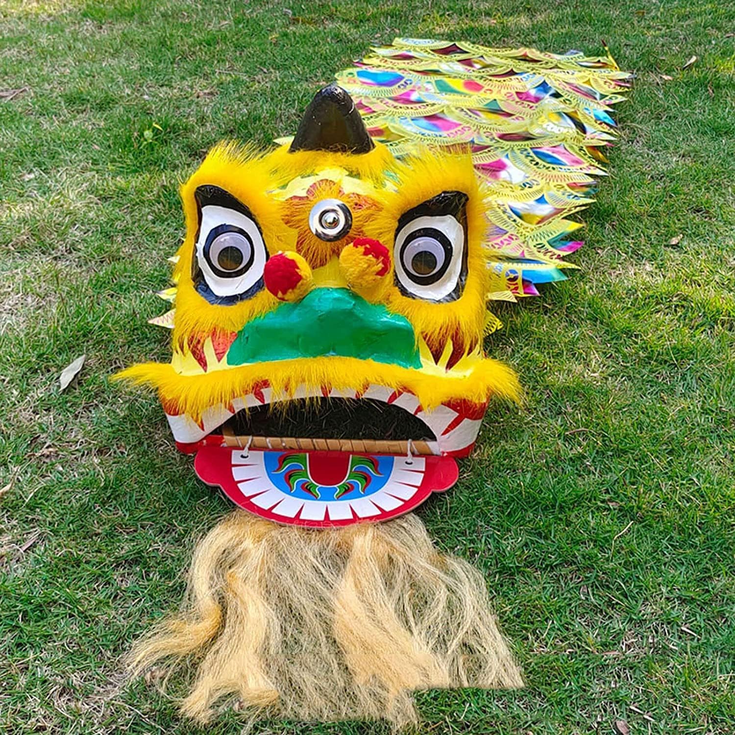 Amazon.co.jp: 中国獅子舞 獅子舞の頭 中国の旧正月の獅子 伝統的な