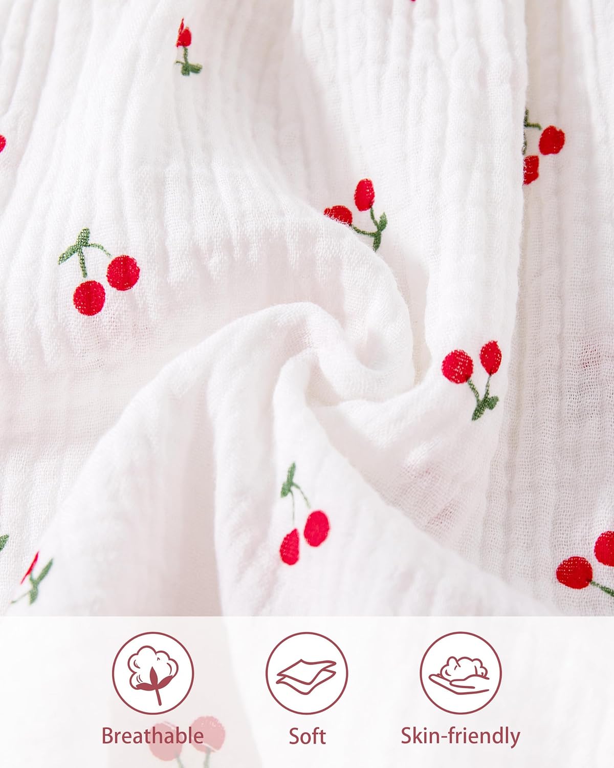 Vibebox Baby Girl Ruffle Sleeveless Dresses Newborn Girls Summer Button Dress Birthday Gifts Clothes with Cute Hat and Bag - Image 7