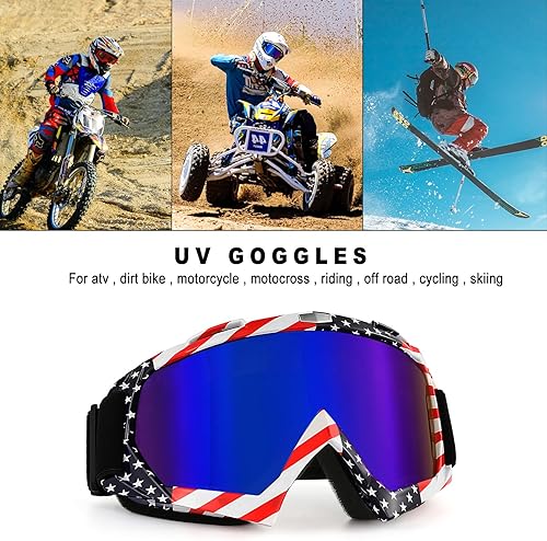 Miniatura 6 de Gafas para bicicleta de motocross, motocicleta, ATV, lentes para cuatro ruedas todoterreno, gafas de casco de carreras MX