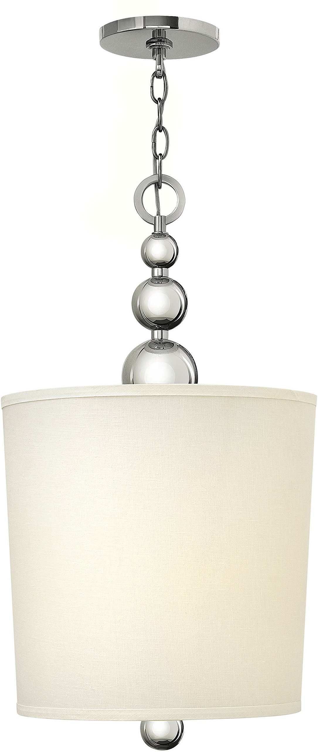 Hinkley 3449PN Four Light Pendant installed in a room