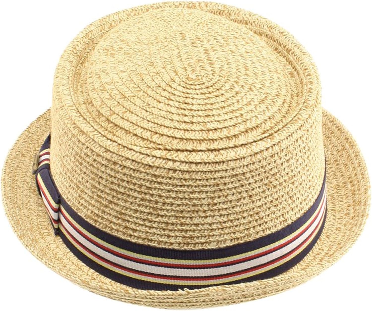 Men's Fancy Summer Straw Pork Pie Derby Fedora Upturn Brim Hat - Image 3