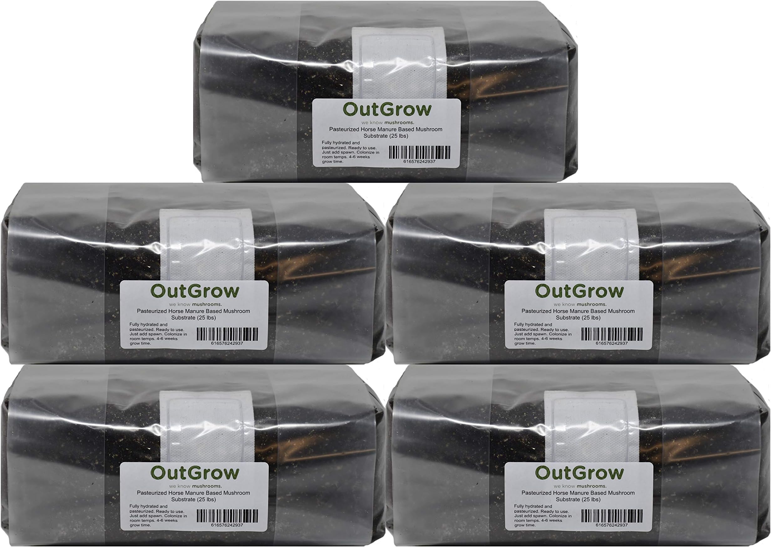 Pasteurized Manure Based Mushroom Substrate (25 lbs)