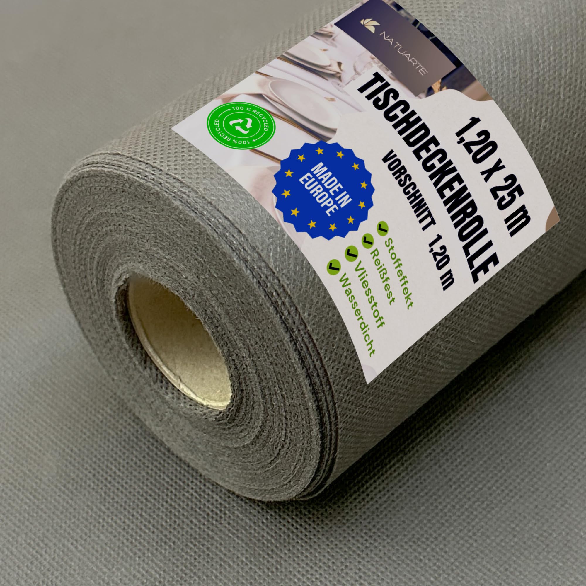 Papier-Tischdecke Rolle 50x1,18 m, cream - Hochwertige Tischdekoration | 1 Rolle