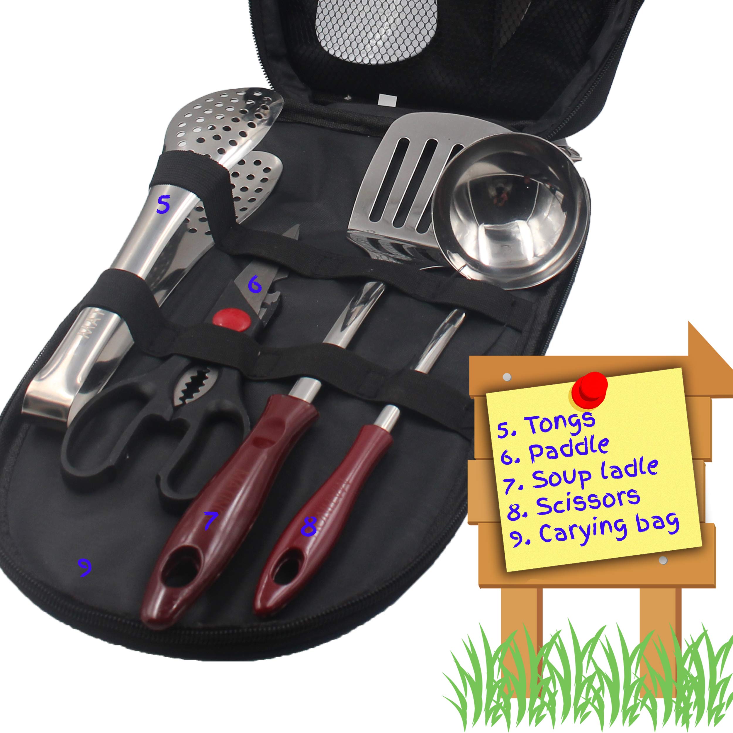 Camping Accessories Best Camping Cooking Utensils Set Pcs