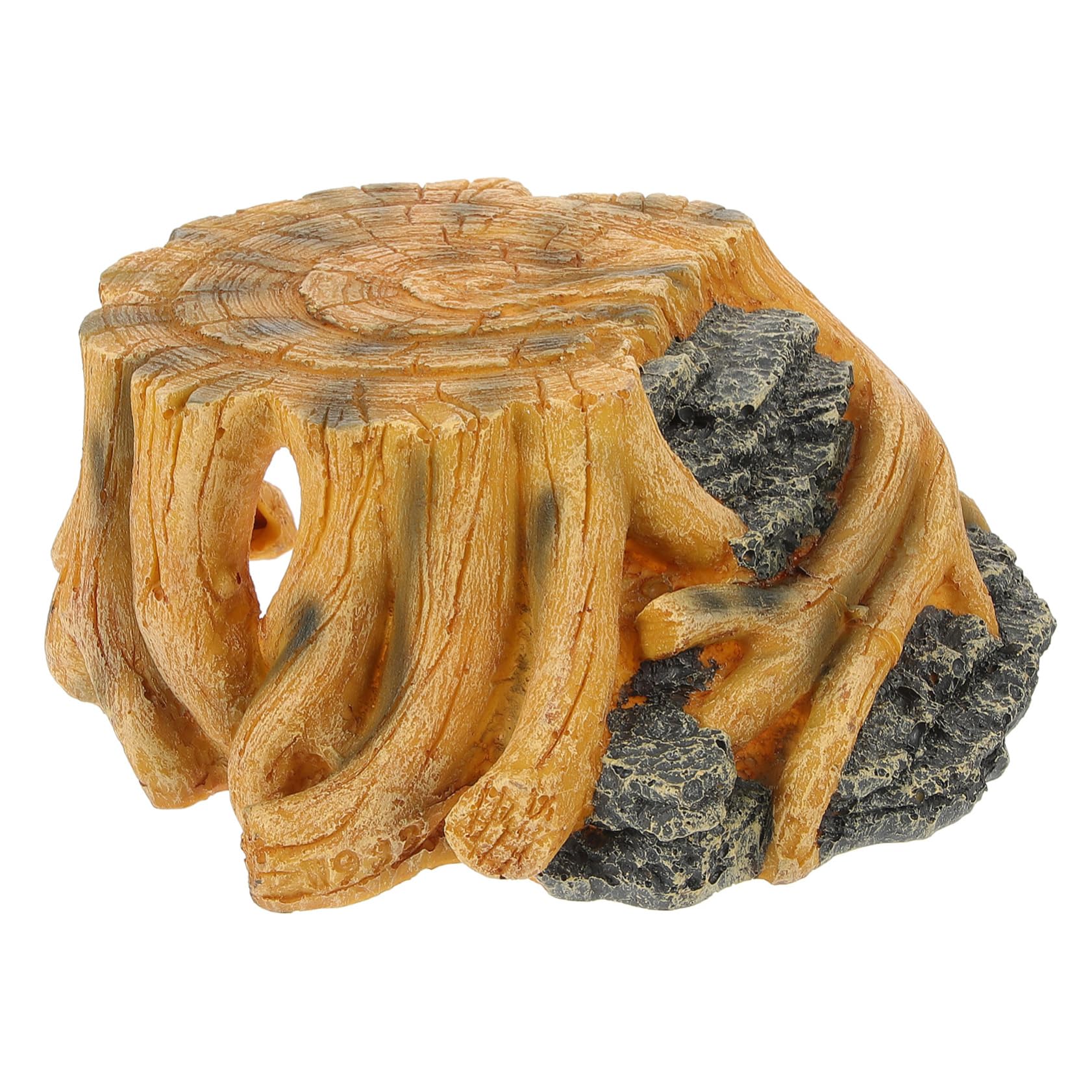 Ipetboom Adorno De Piedra Simulada Plataforma Accesorio Acuario Resina Duradera