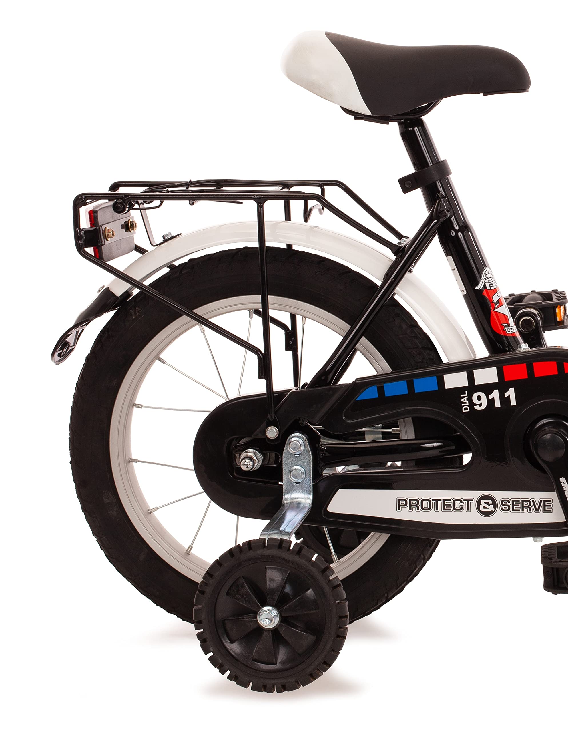 Bachtenkirch Kinderfahrrad 14 Zoll Police (411-PC-88) weiß/schwarz Sport & Freizeit