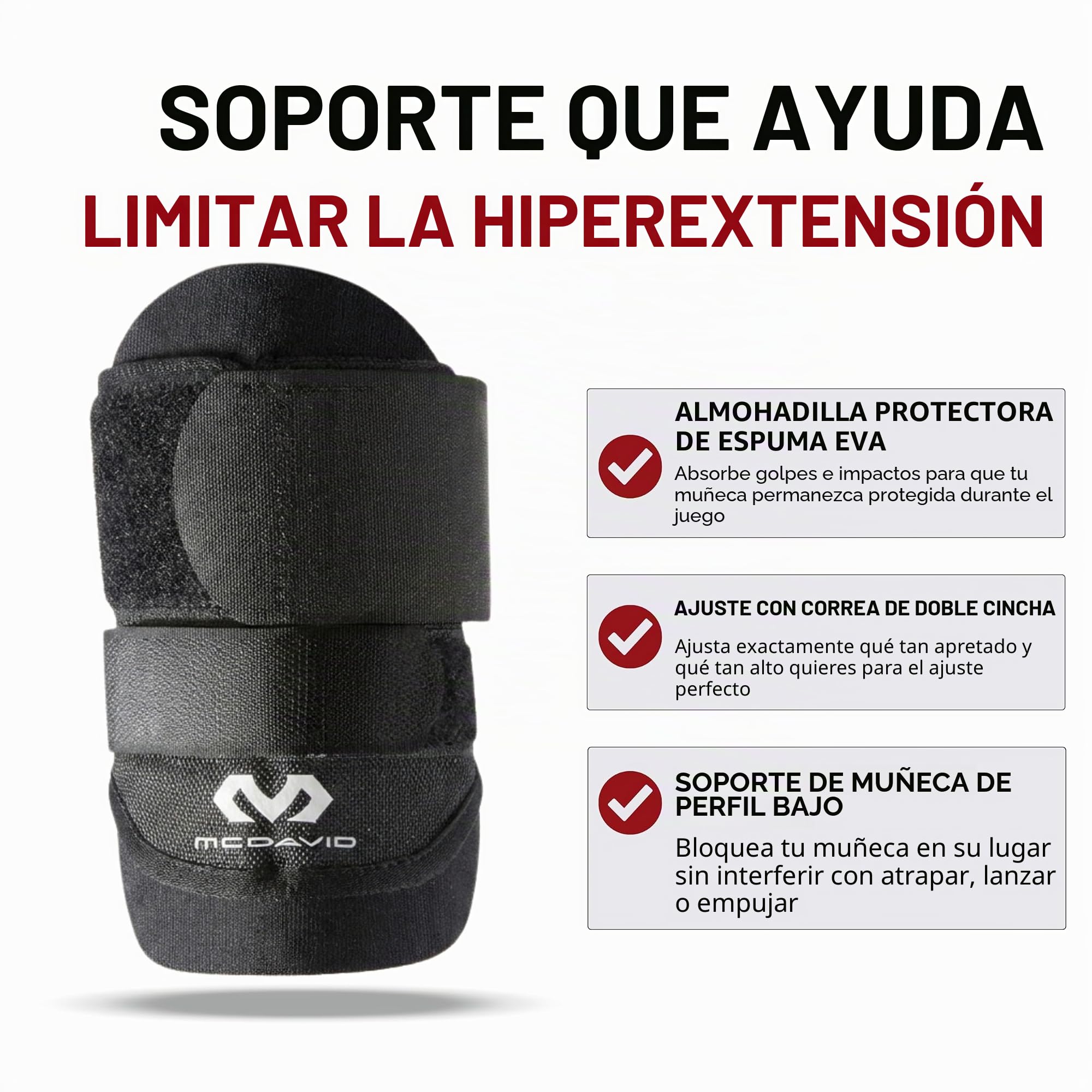 McDavid 5120 - Muñequera ajustable para ayudar a prevenir lesiones en la muñeca