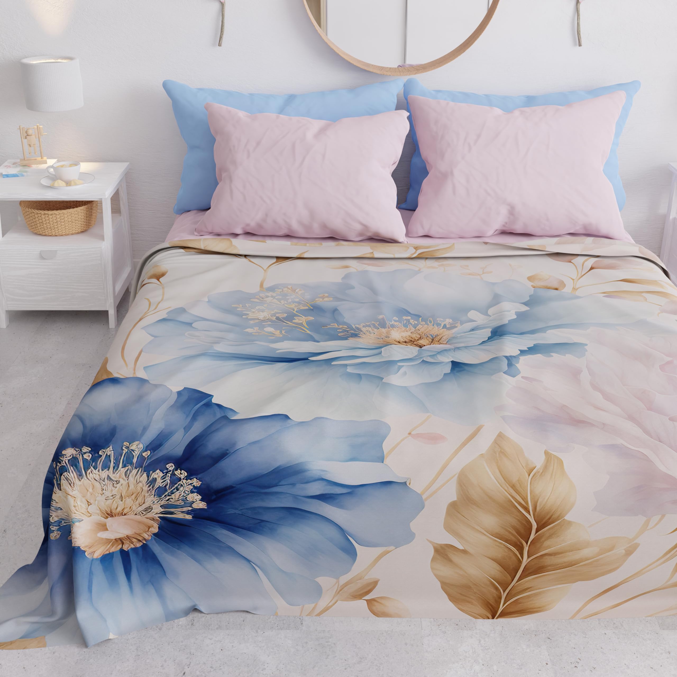 PETTI Artigiani Italiani - Single Bedspread Spring Summer Lightweight Single Blanket, Marseille 100% Made in Italy