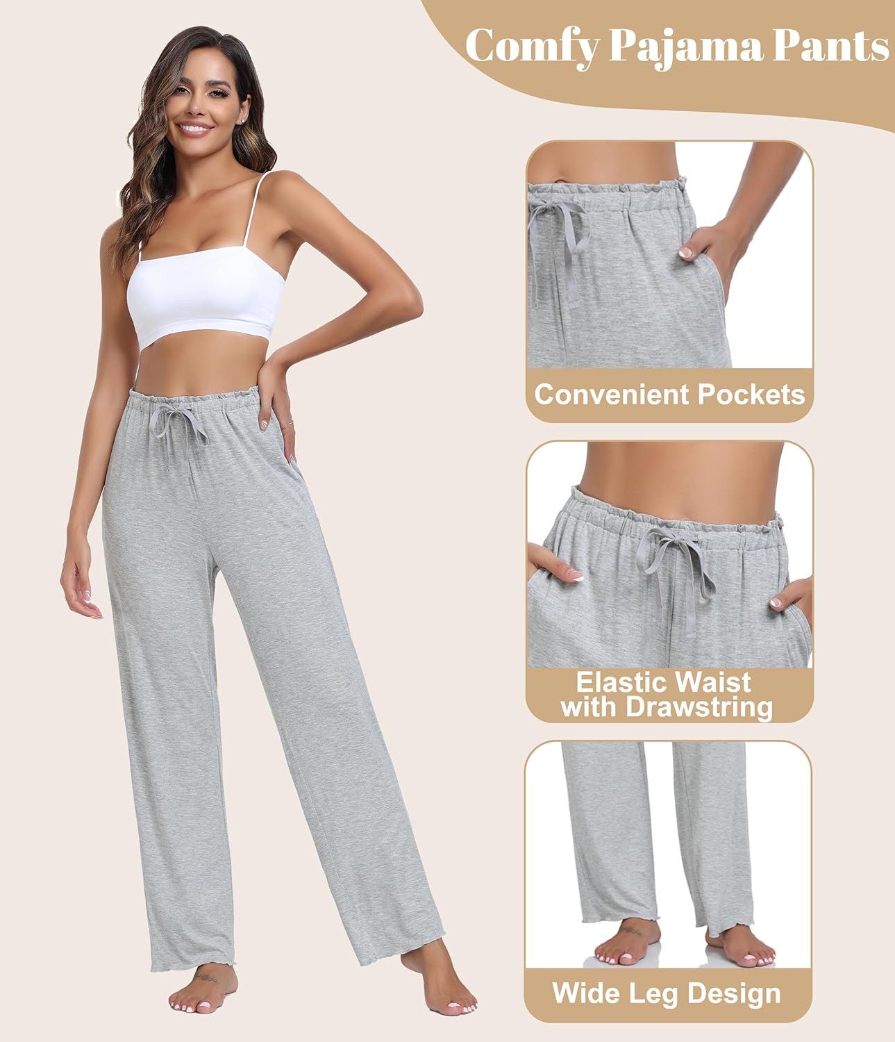 ANLIQI Womens Pajama Sets Summer Cotton Button Up Short Pjs for Women 2 Piece Sleepwear Soft Comfy Short Sleeve Shirt&Pants - Image 4