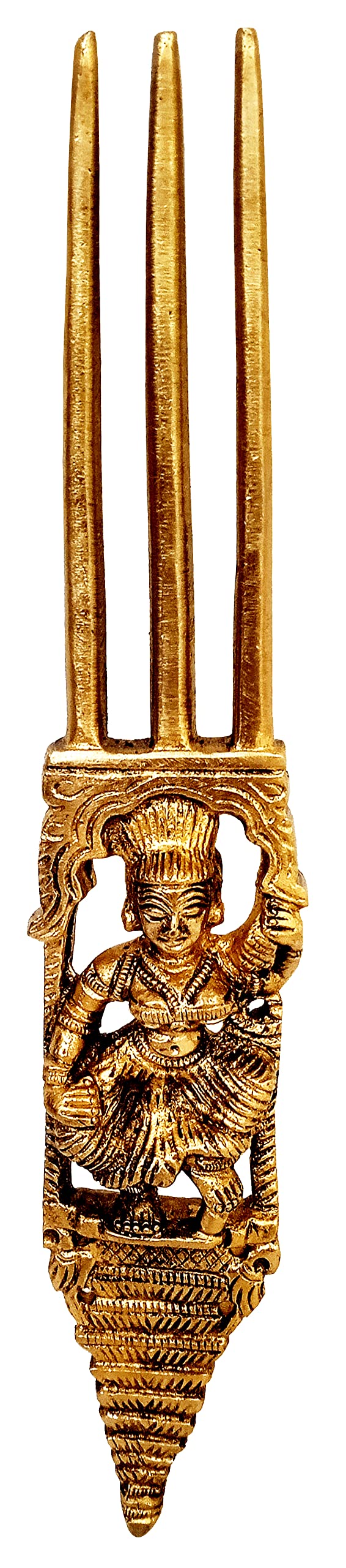 Statue murale Apsara laiton Purpledip objet déco mythologique