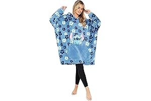 Giant Sherpa Fleece Hoodie Blanket - Comforting Stitch Plushie