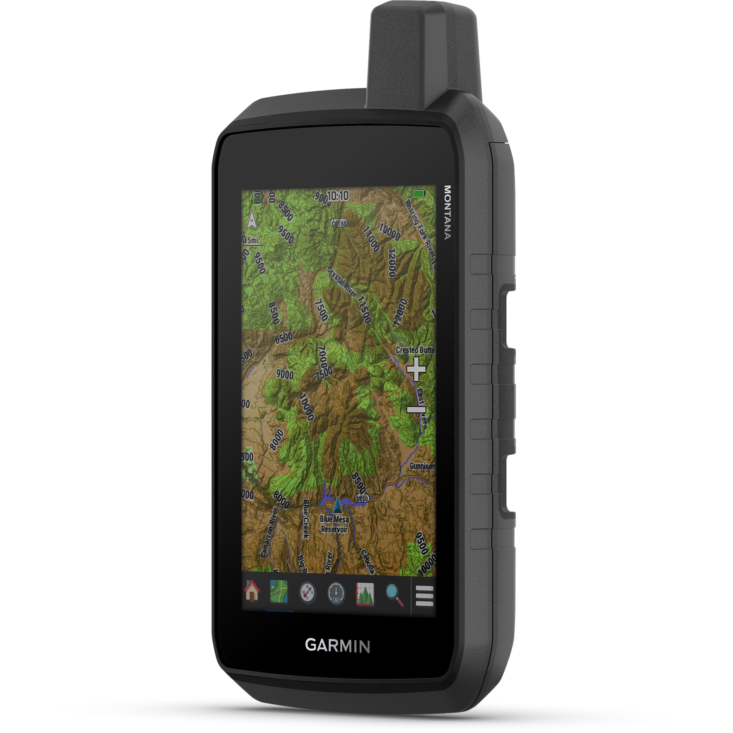 Garmin Montana 710 tragbares Navigationsgerät, robust, 12,7 cm (5 Zoll), Touchscreen-kompatibel, vorinstallierte topografische Karten mit Markierungen, entspricht MIL-STD 810 für Hitze, Stöße und