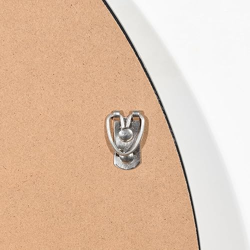 Miniatura 8 de Espejo decorativo redondo sin marco, para decoración de pared, para baño, sala de estar, dormitorio, pasillo, entrada, forma moderna y elegante