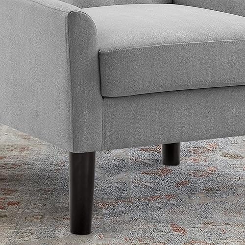 Miniatura 6 de Rosevera Laurent Modern Furniture - Silla cómoda para sala de lectura, para el dormitorio, estándar, color gris natural