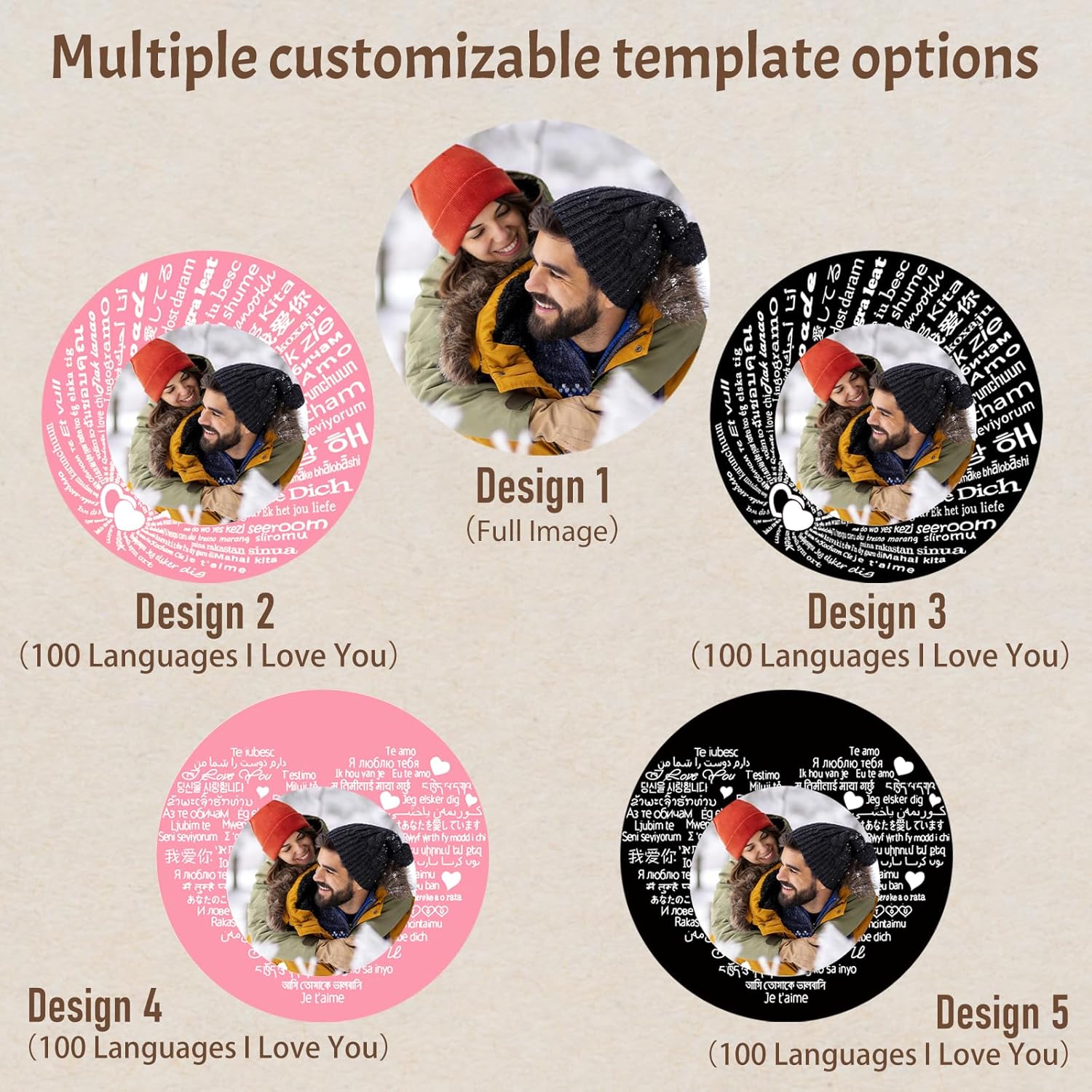 Personalized Projection Necklace with Picture Inside - Custom Photo Necklace, Photo Gifts Christmas Birthday Valentine's Day Memorial Gifts for Couples/Boyfriend/Girlfriend/Lovers - Image 8