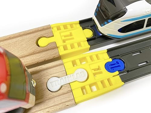 Miniatura 5 de Adaptador TrainLab compatible con Intelino J-1 Smart Train Tracks y Thomas Brio Ferrocarril de madera (2 unidades), Nitebrite