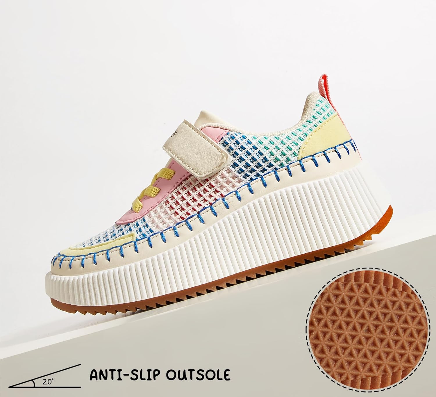 LUCKY STEP Kid's Glitter Running Sneaker Sparkly Braided Shiny Bling Princess Shoes School Athletic Walking Shoes for Children/Boys/Girls - Image 4