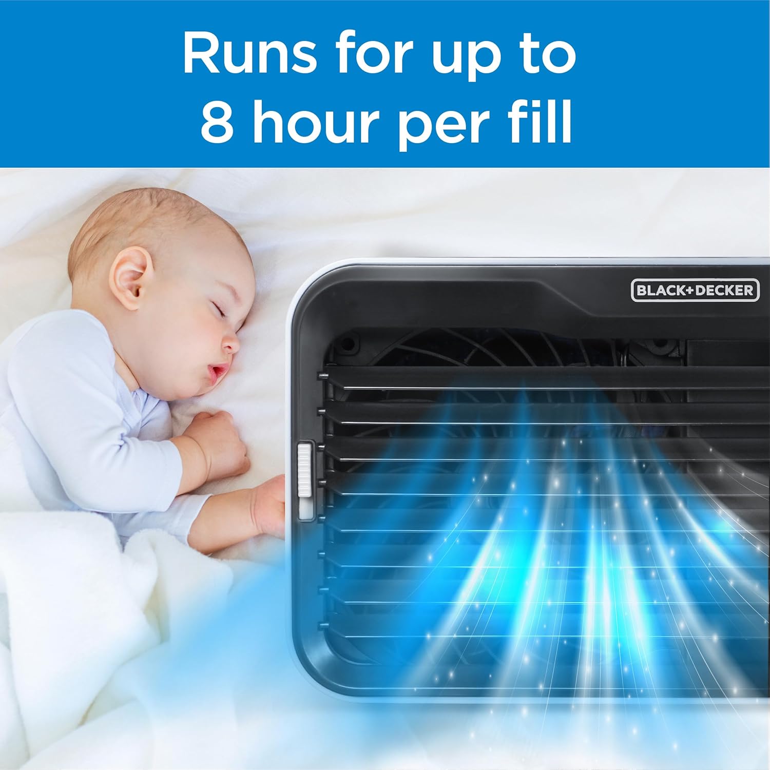 Black+Decker Desktop Air Cooler, Personal Portable Fan With ...