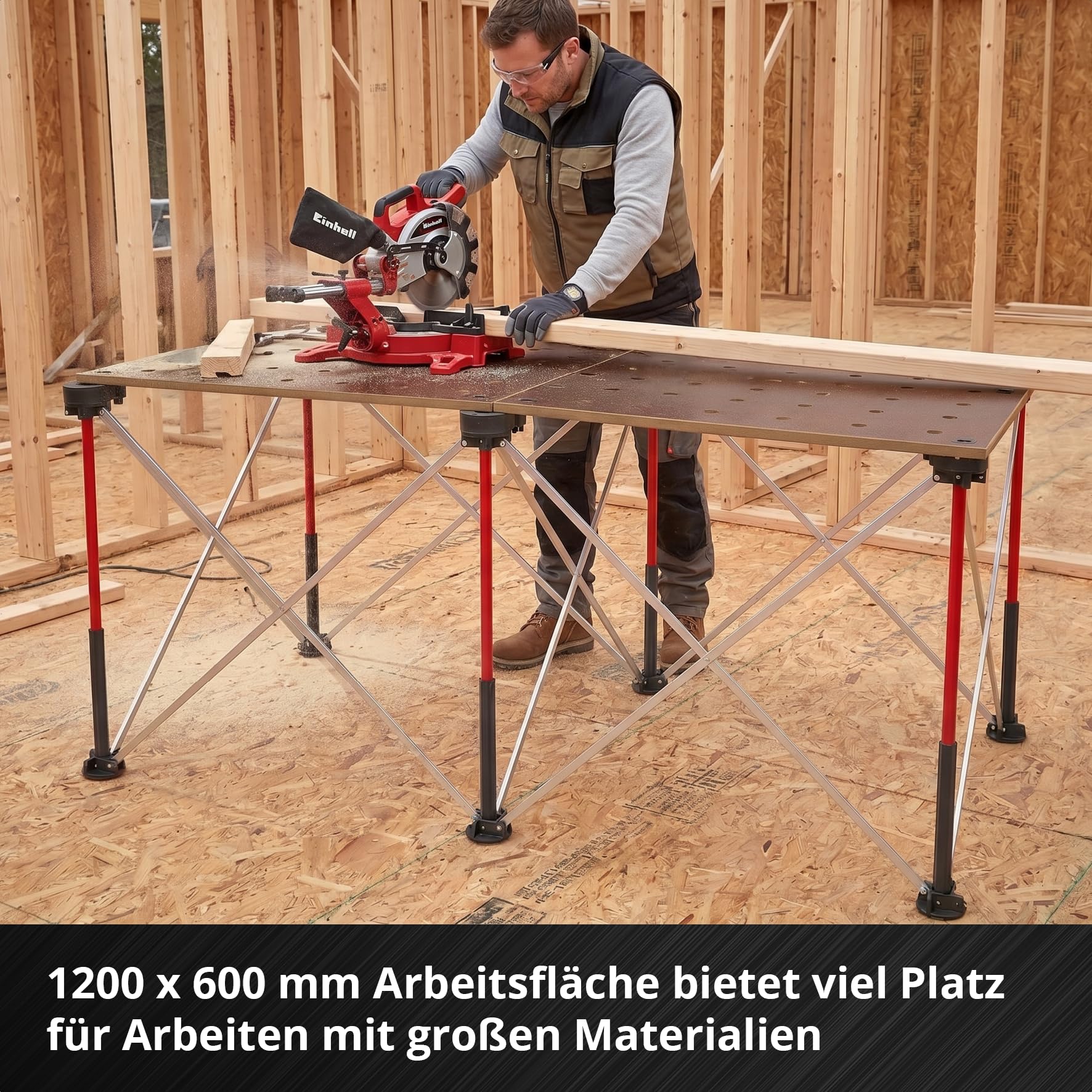 Einhell 2-TLG. Arbeitsplatte, 600 x 1200 x 18 mm