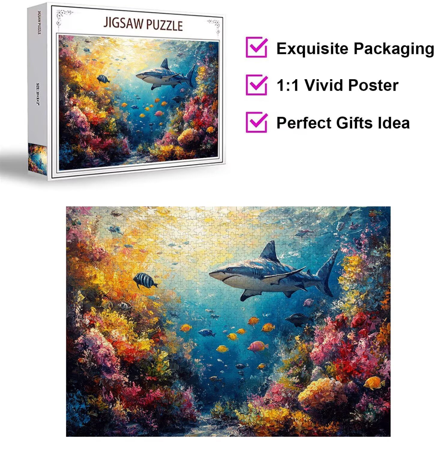 Puzzle 6000 Pezzi Pesce Puzzle Classici per Gioco Familiare, n-889