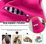Tomkas Small Dog Sling Carrier - Adjustable Strap & Zip Pocket for 3-10 lbs Pets (Rose red)