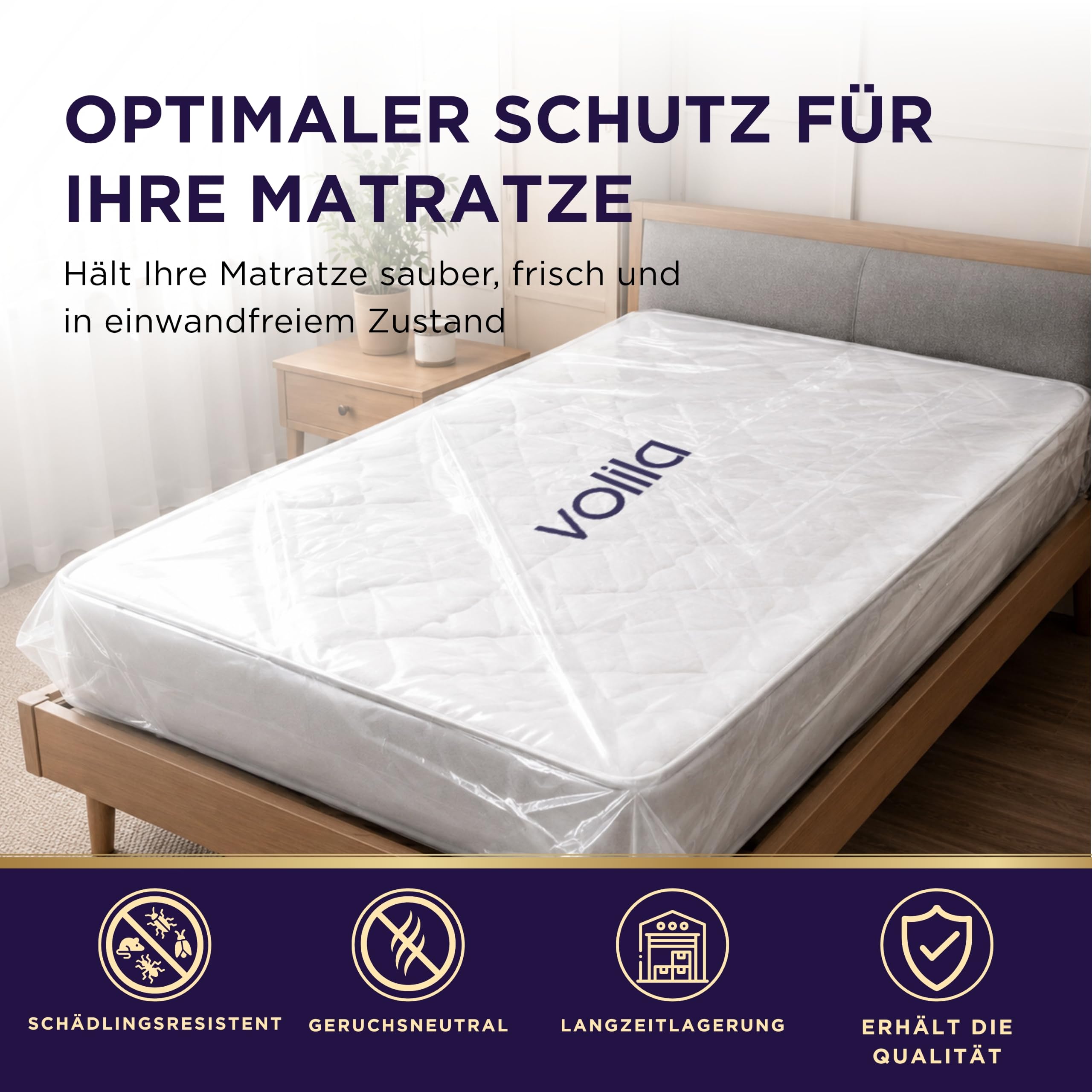Matratzenhülle 90 x 200 cm- Matratzen Aufbewahrung Schutzhülle, Robuste, Reißfeste, wasserdichte für Umzug & Lagerung